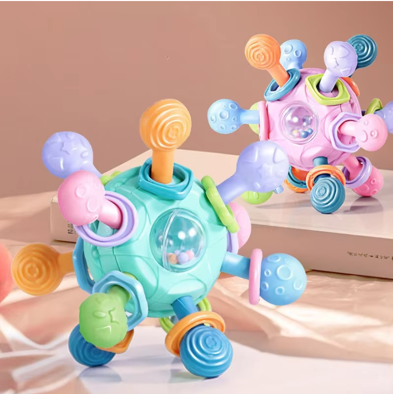 Dentiloo - Balle Hochet de Dentition Sensorielle pour Bébé